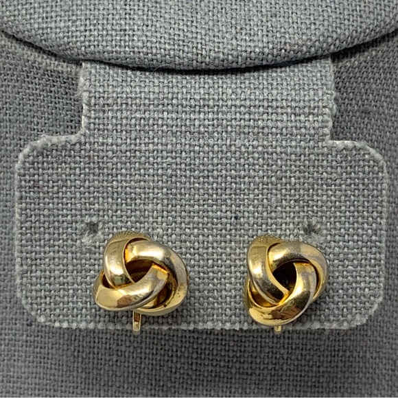 Napier Jewelry - Napier Vintage Gold Toned Knot Swirl Clip On Earrings